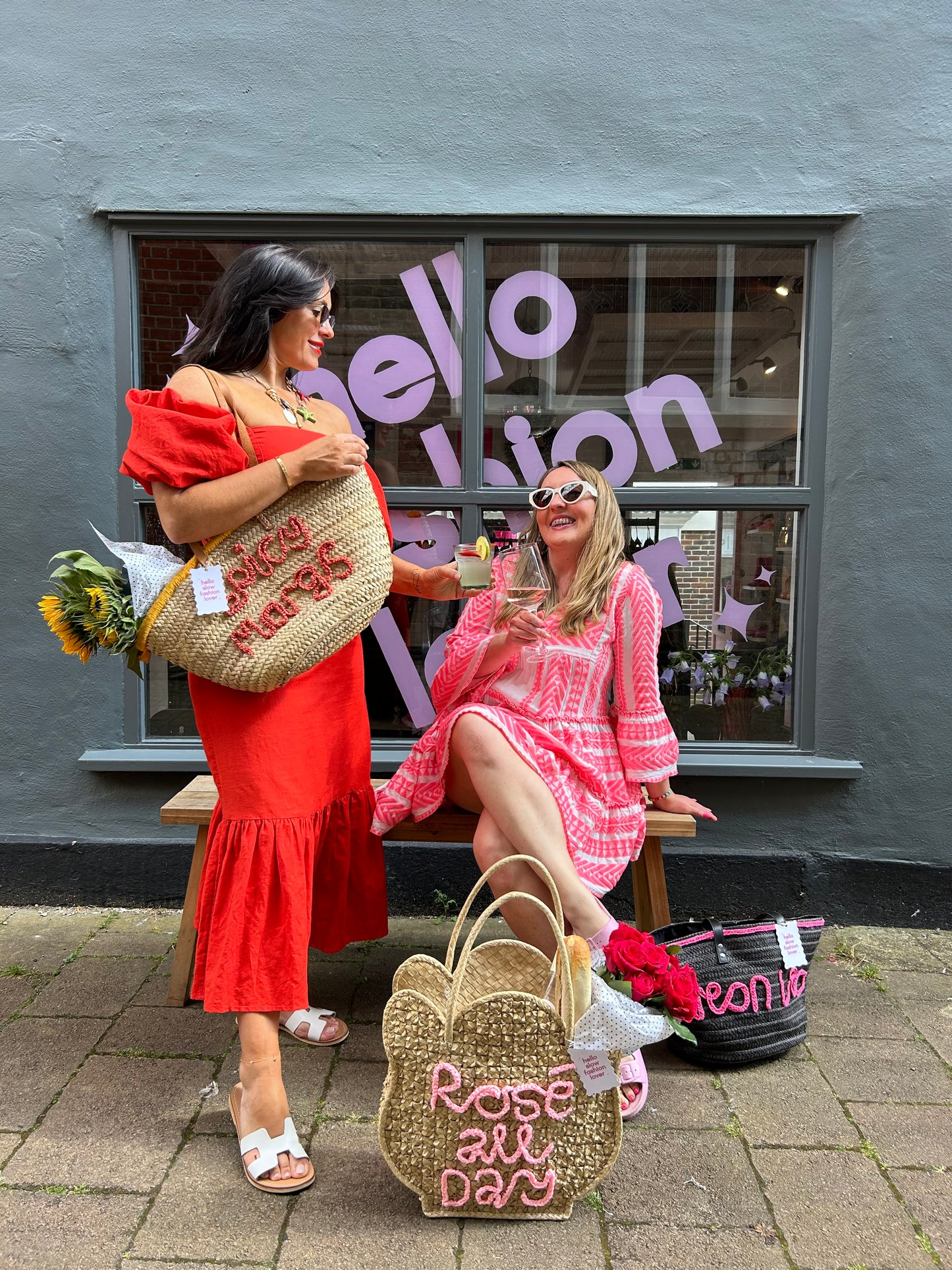 Neon Leo Tote Basket Bag