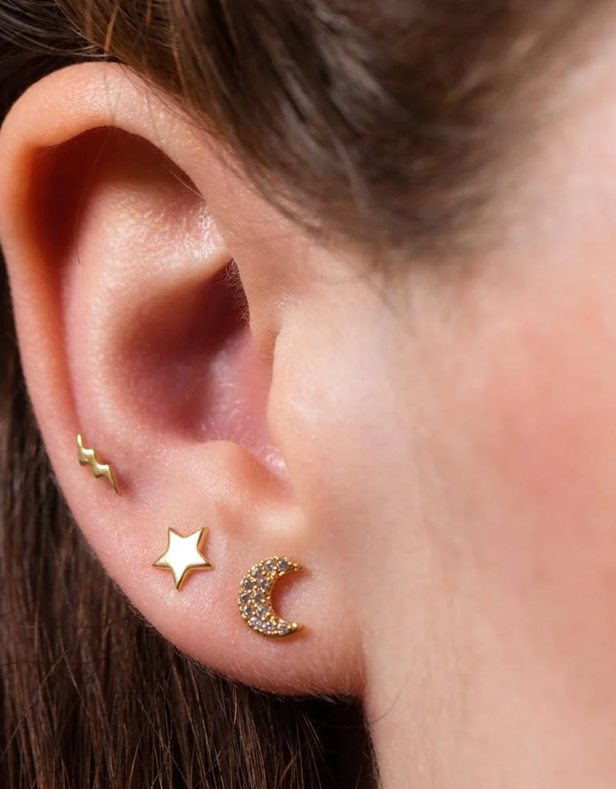 Scream Pretty Celestial Set Of 3 Single Stud Earrings