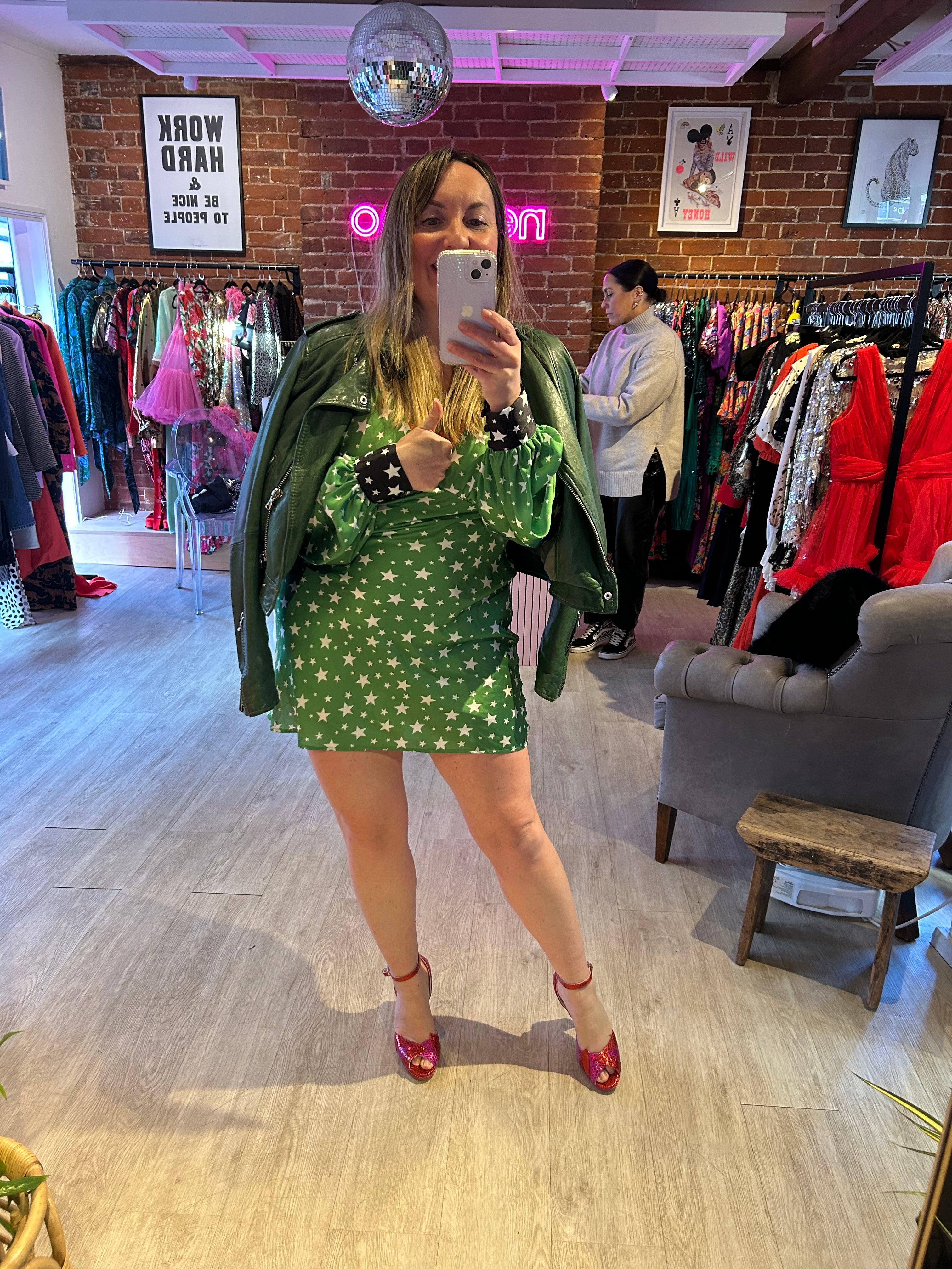 Asos Design Stars Shift Dress Size 12 Neon Leo Asos Design Stars Shift Dress Size 12 Neon Leo