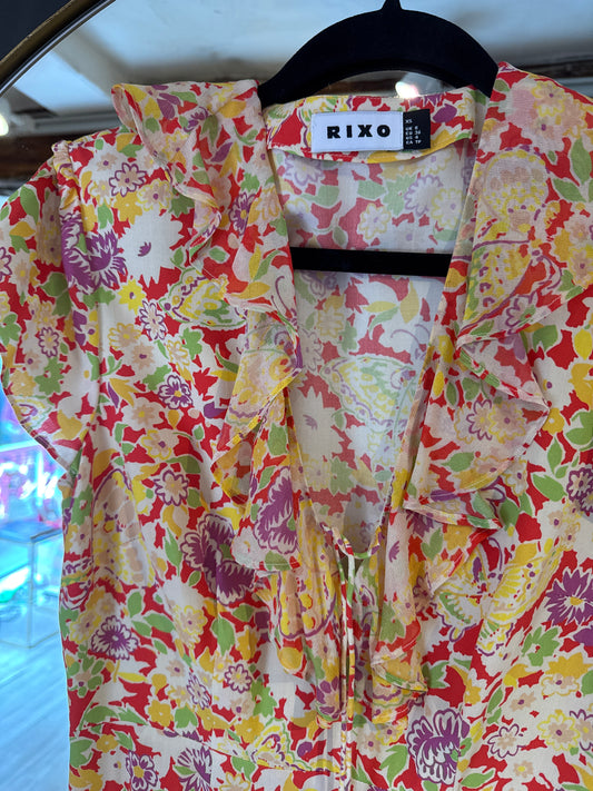 Rixo Midi Floral Dress