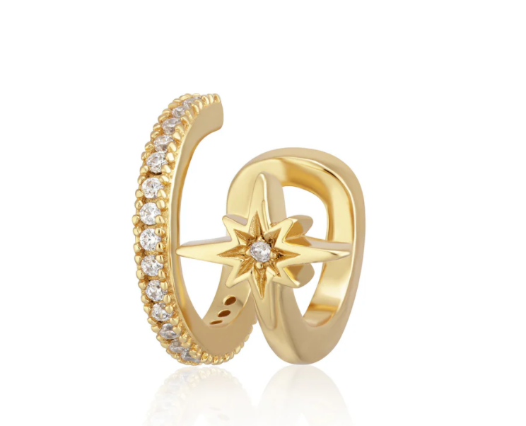 Scream Pretty Star Double Band Small Ear Cuff