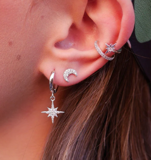 Scream Pretty Star Double Band Small Ear Cuff