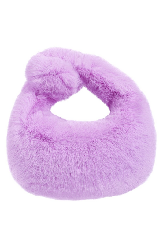 NEW Jayley Purple Faux Fur Charlotte Bag