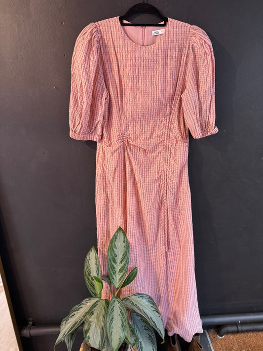 Nadi Anson - Zara Pink Check Dress Size Small