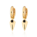 Scream Pretty Black Onyx Shield Earrings
