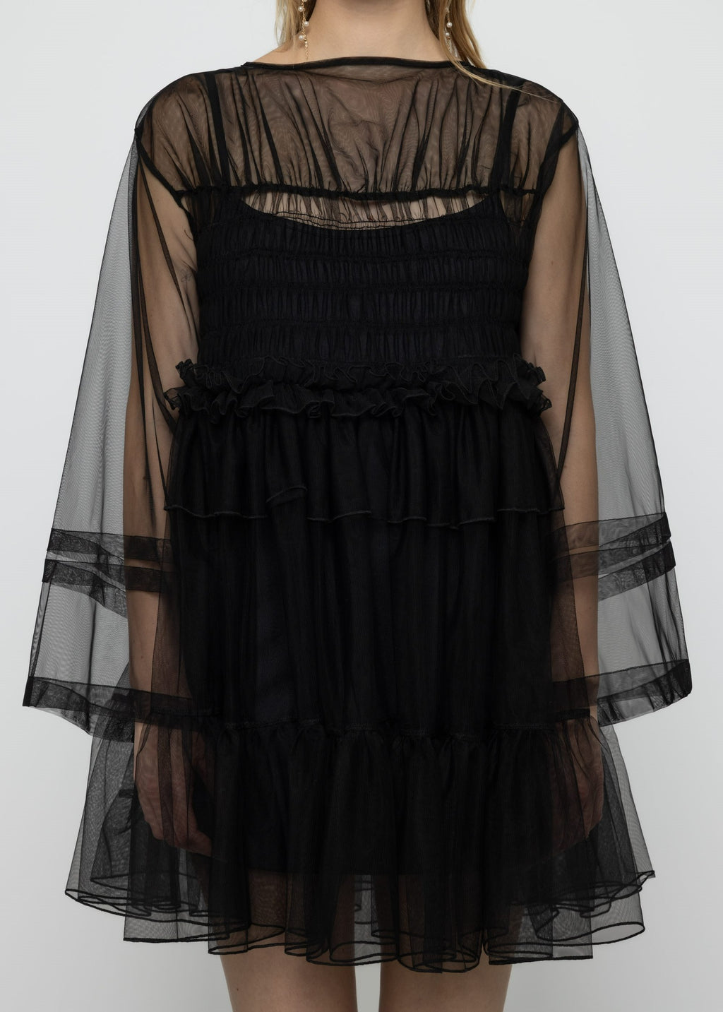 Vestido de tul mini de talla grande Esthé