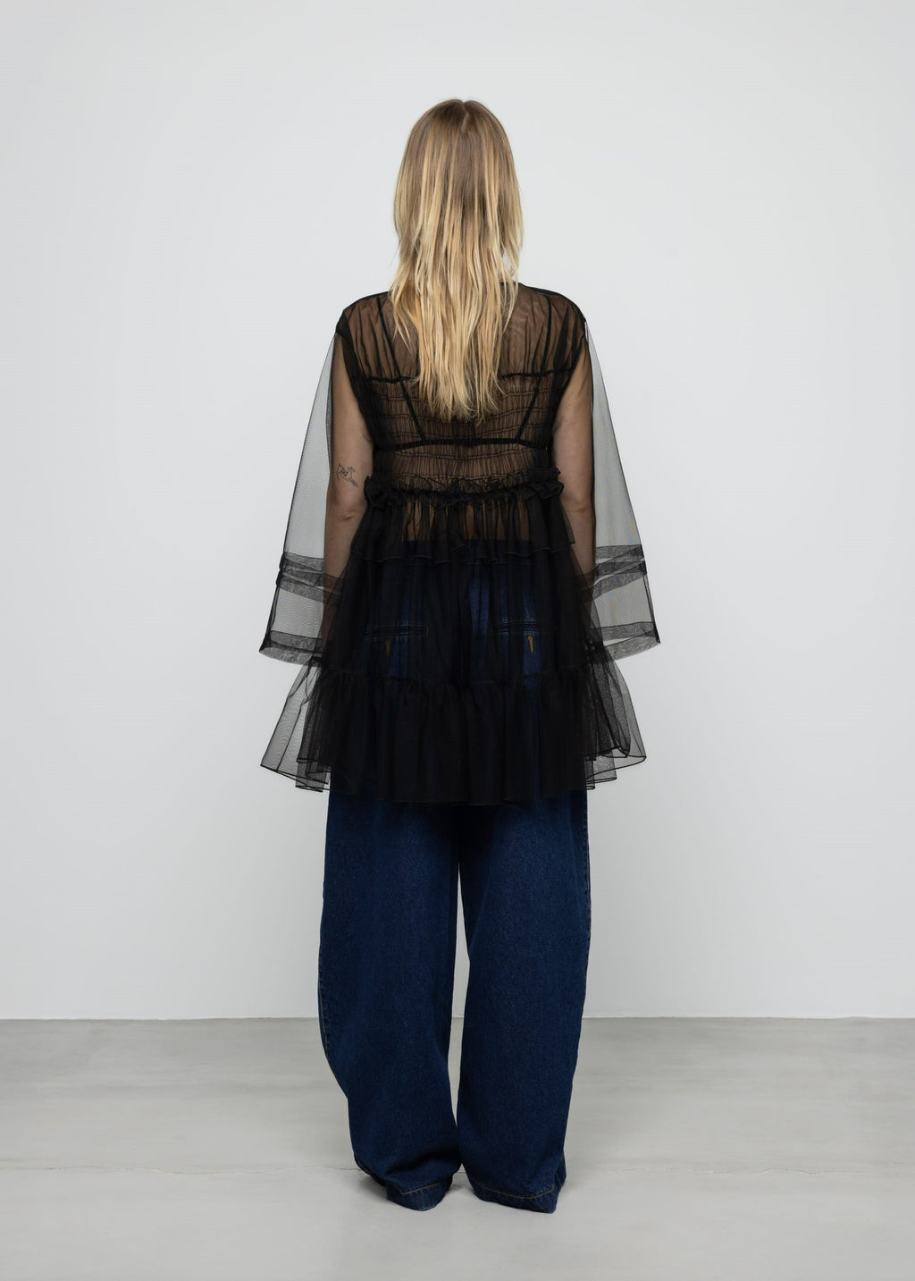 Vestido de tul mini de talla grande Esthé