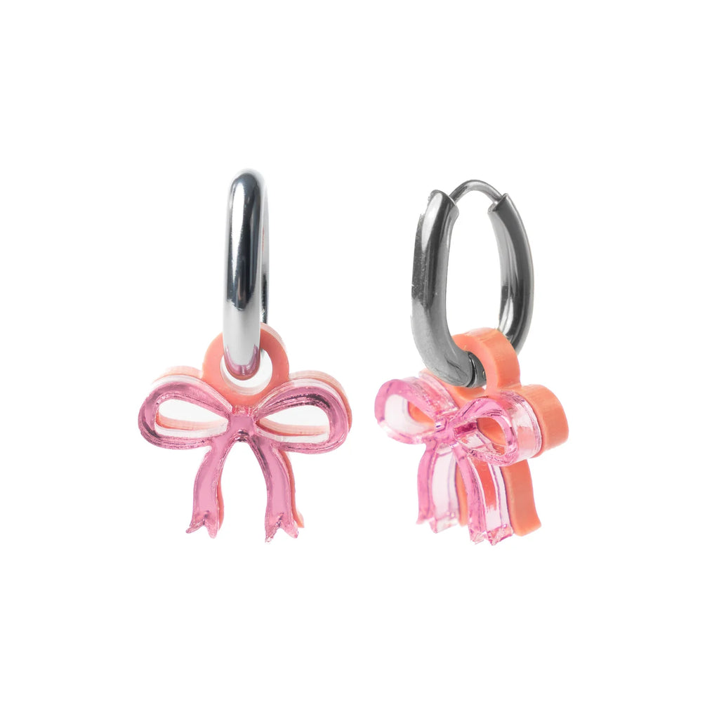 Weezy Pop Bow Huggie Earrings