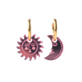 Weezy Pop Sun & Moon Skinny Hoop Earrings in Gold, Silver & Pink