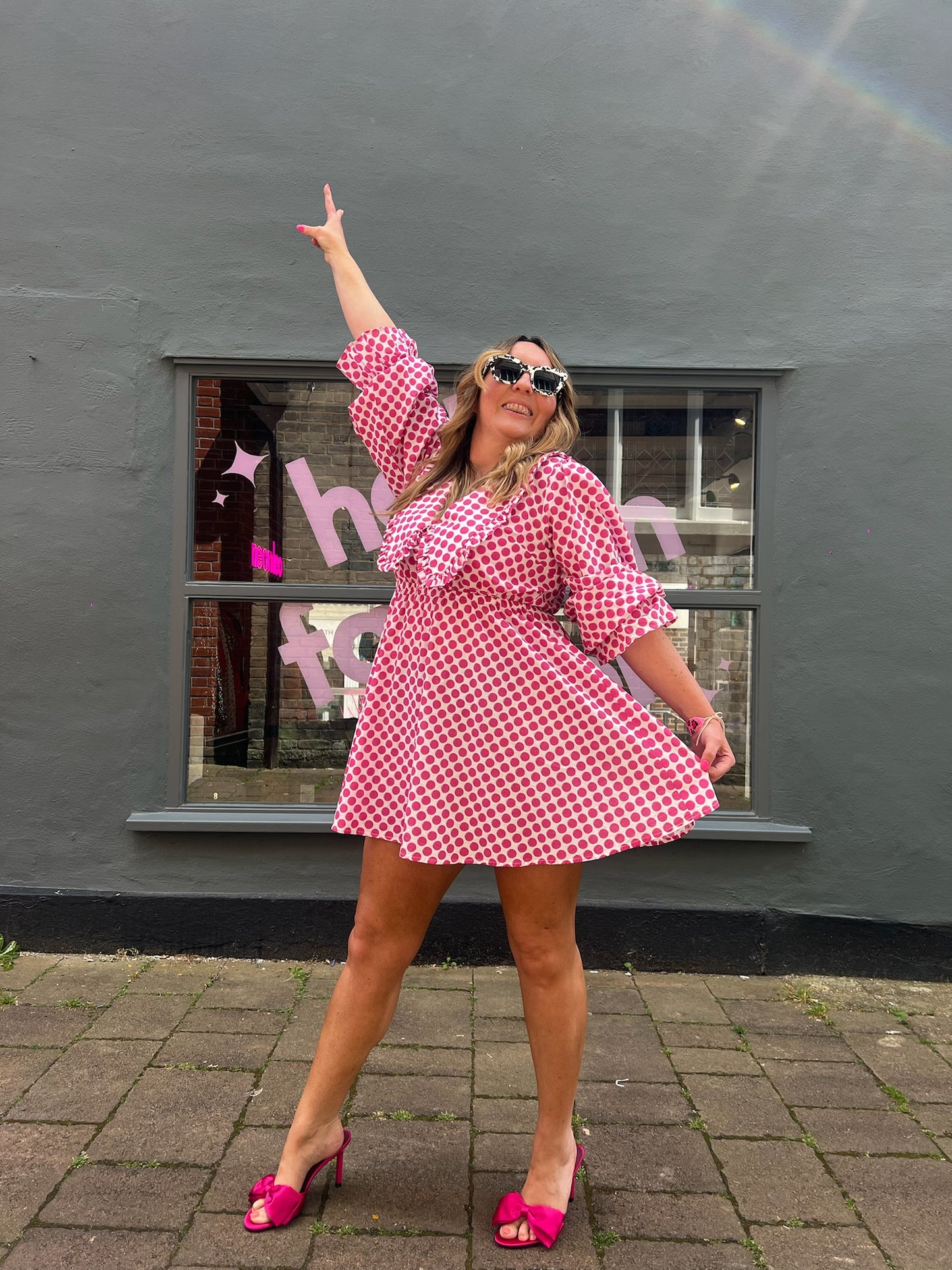 Buy It's 9pm Elvissa Pink Polka Dot Dress