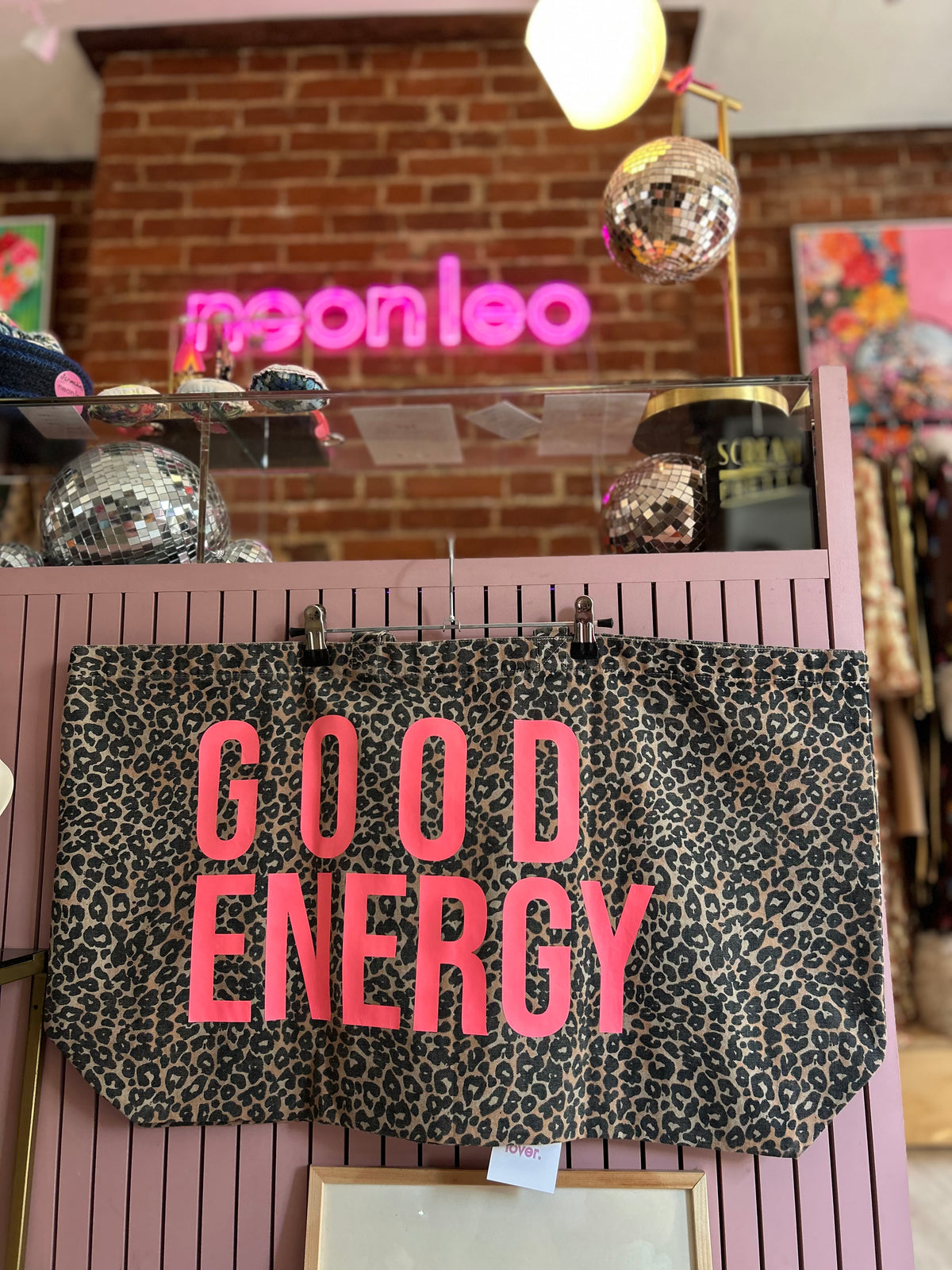 Neon Leo Tote Bags Extra Large