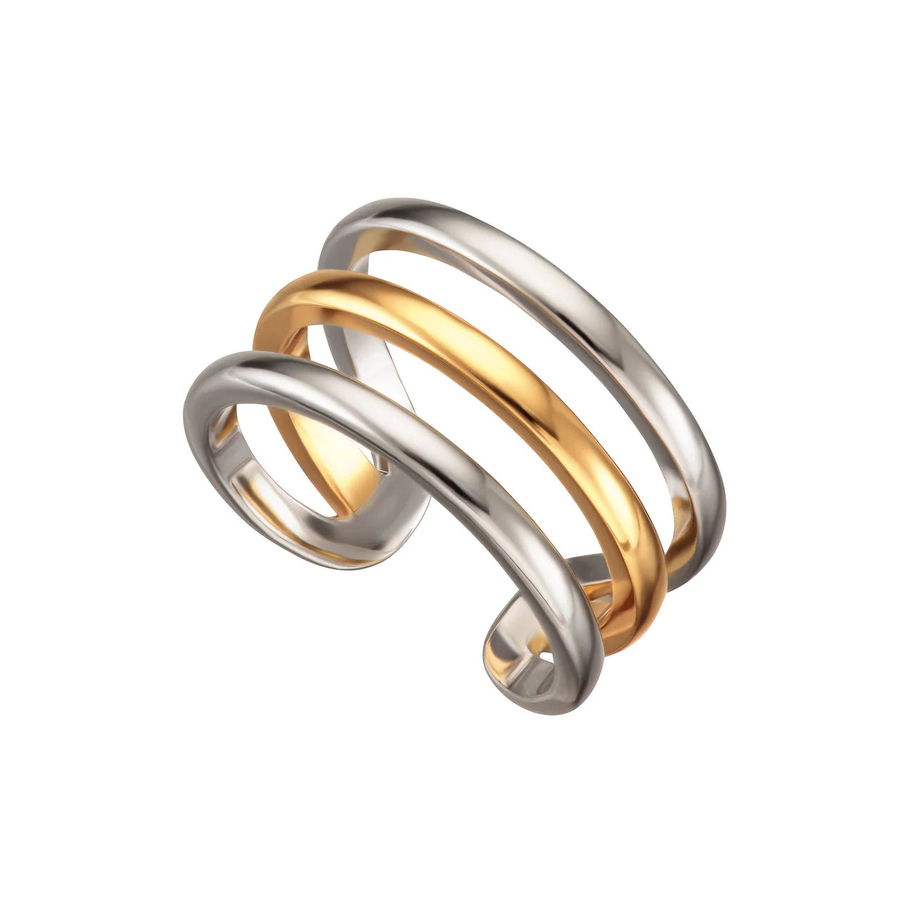 Scream Pretty Mixed Metal Triple Band Ring