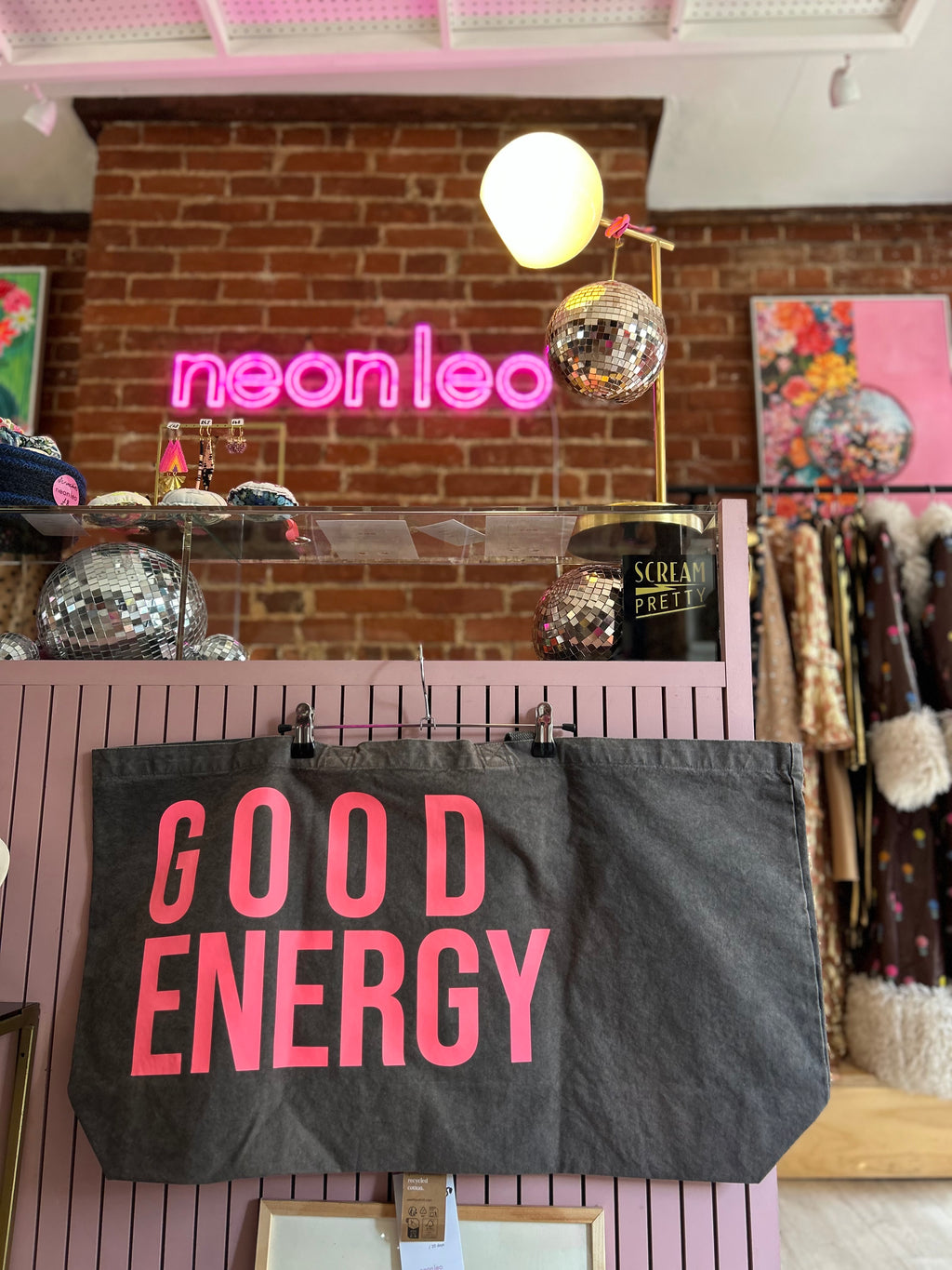 Neon Leo Tote Bags Extra Large