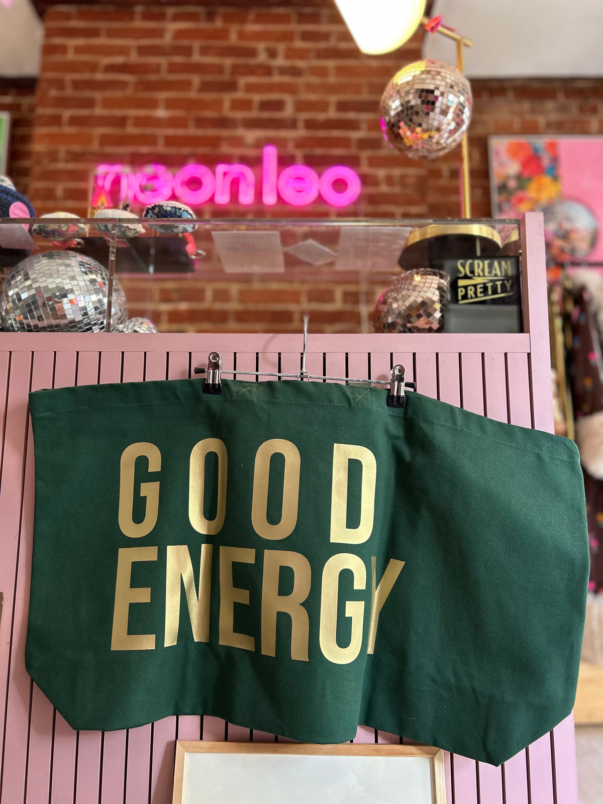 Neon Leo Tote Bags Extra Large