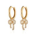 Scream Pretty Bow Charm Hoop Earrings
