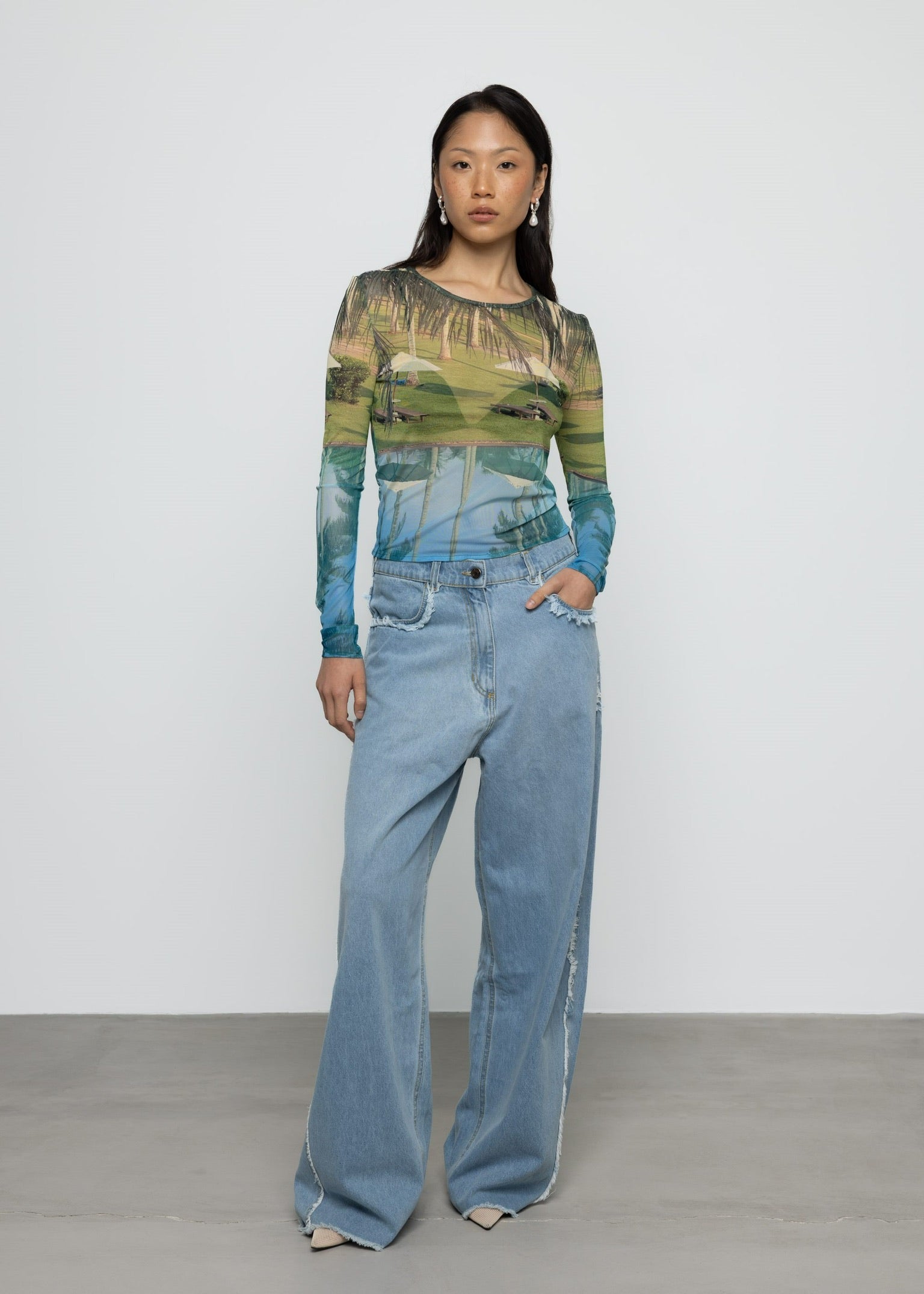Esthé Mesh Long Sleeve Top