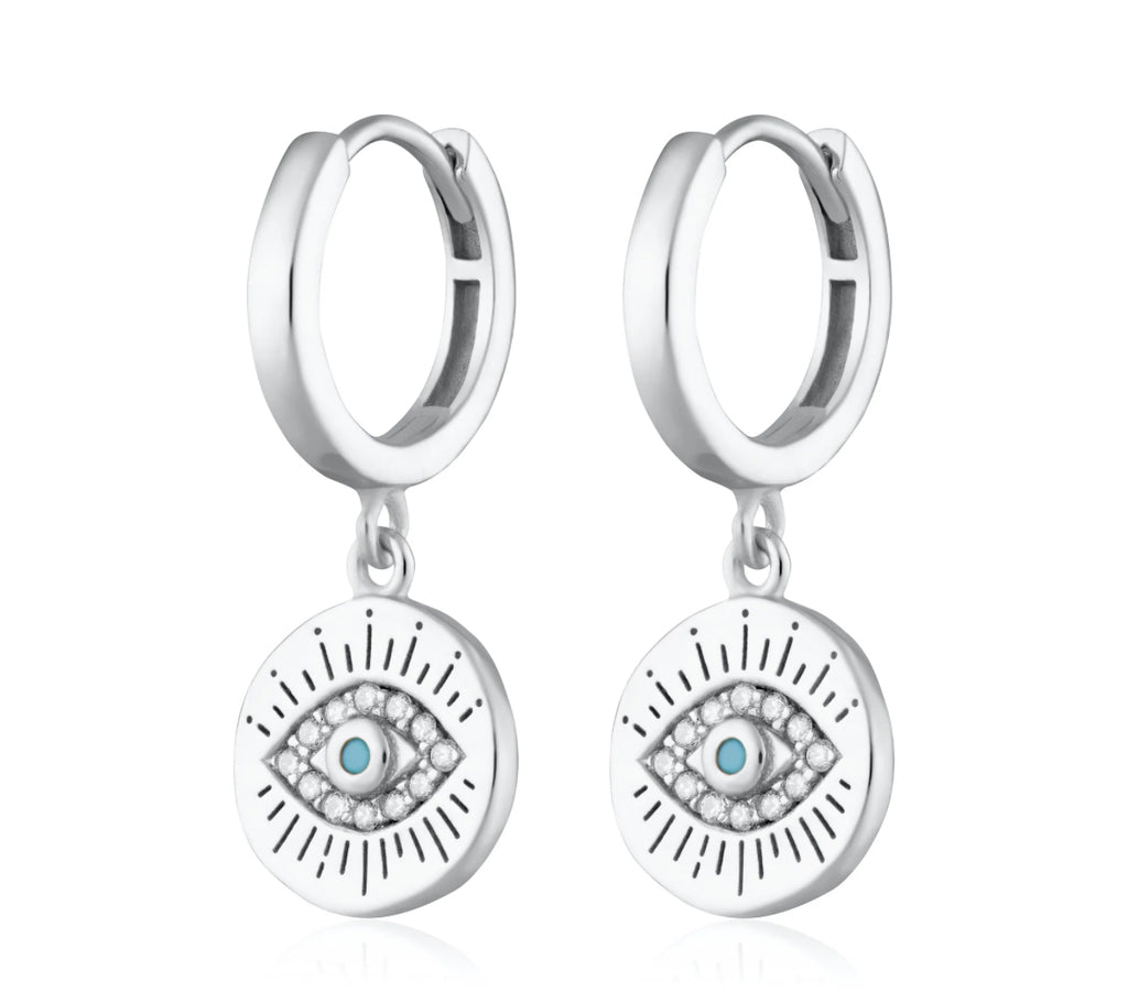 Scream Pretty Pendientes Huggie Mal de Ojo