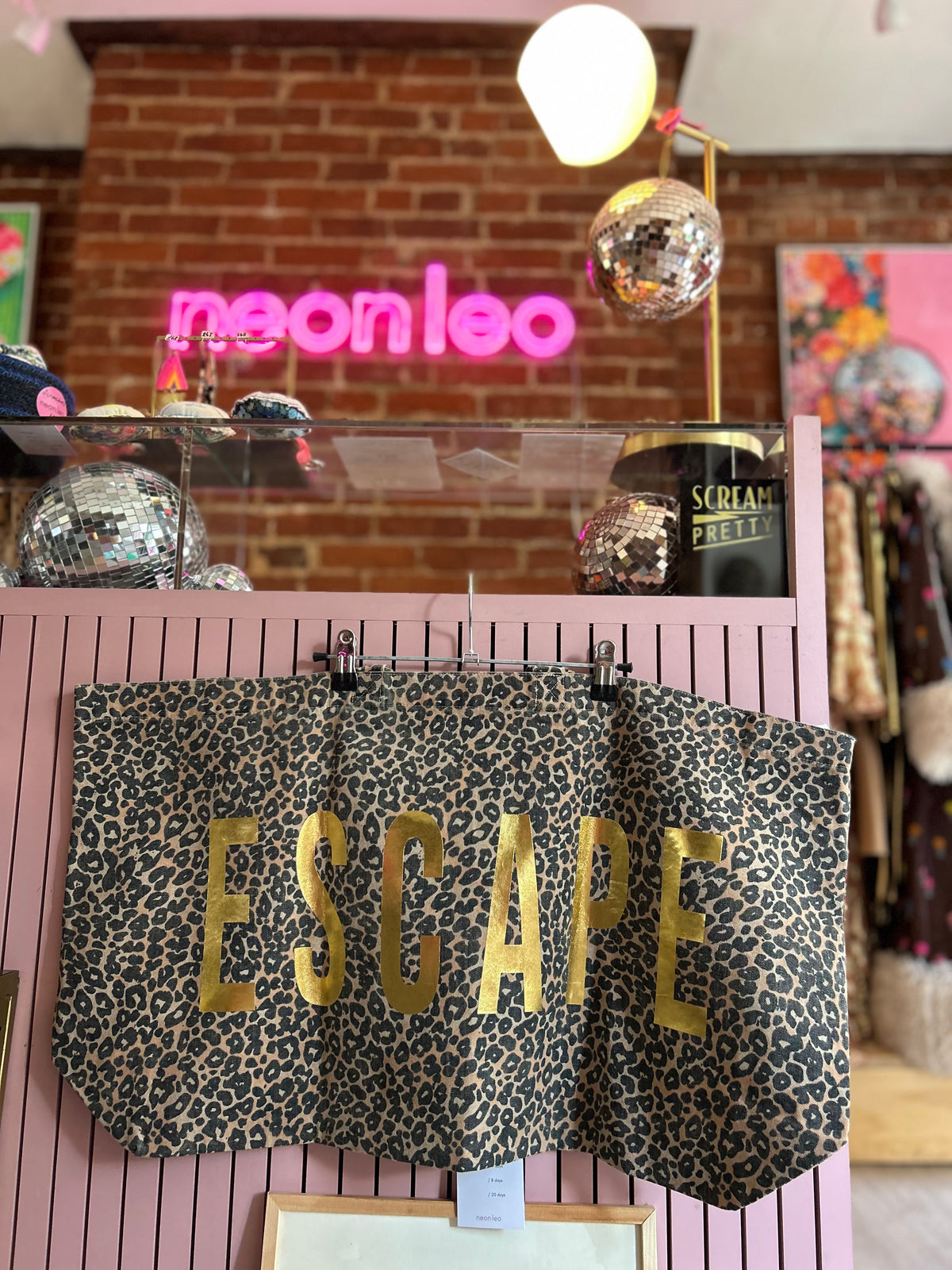 Neon Leo Tote Bags Extra Large