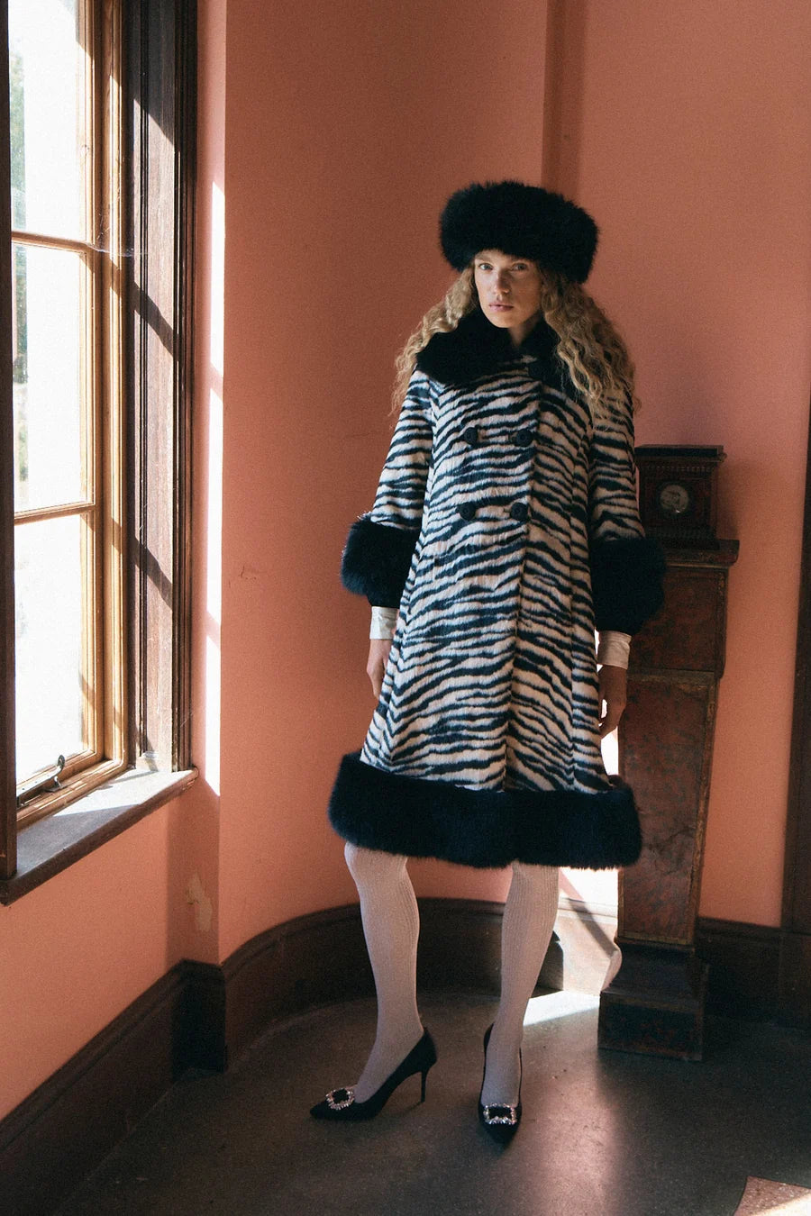 Queens Of Archive Monroe Zebra Coat
