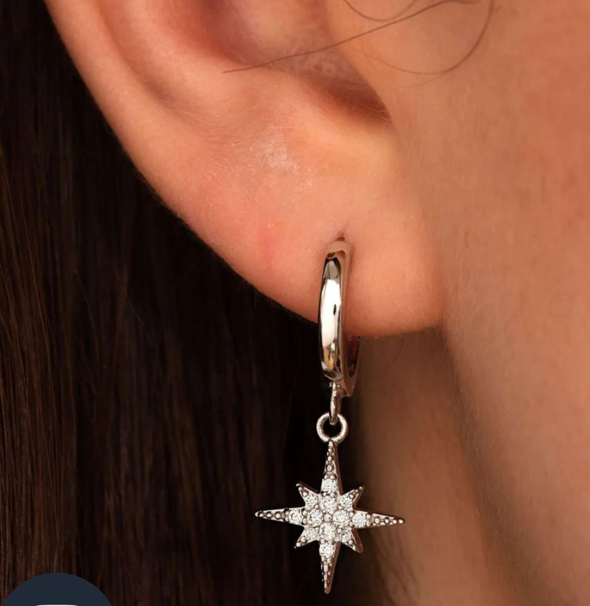 Scream Pretty Starburst Hoop Earrings