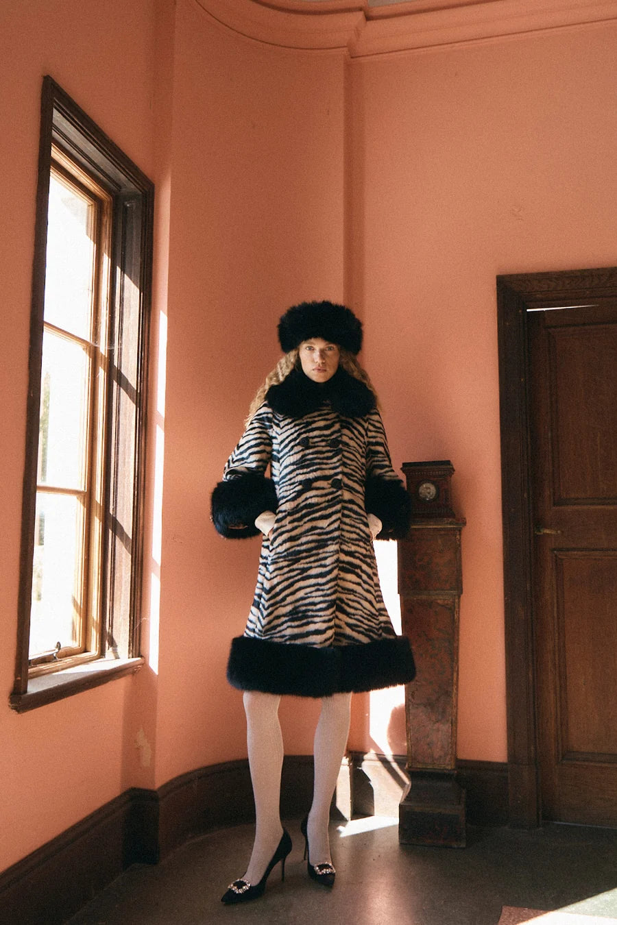 Queens Of Archive Monroe Zebra Coat