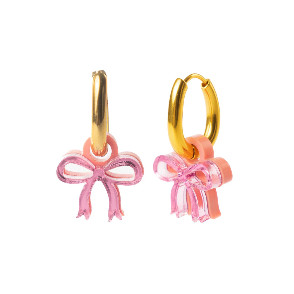 Weezy Pop Bow Huggie Earrings