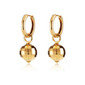 Scream Pretty Disco Ball Charm Hoop Earrings