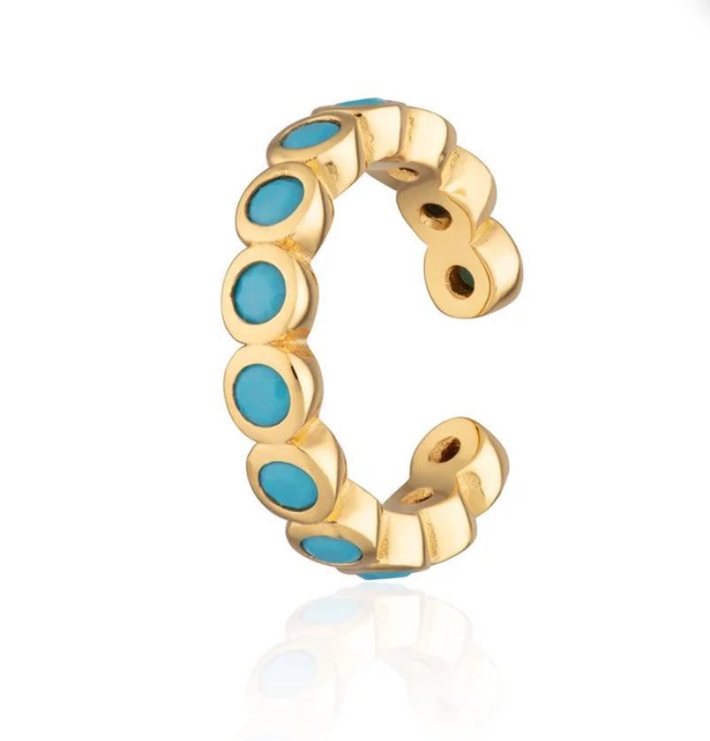 Scream Pretty Turquoise Bezel Ear Cuff