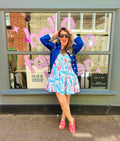 Woo Woo Boutique Vintage Japanese Silk Bomber Jacket Blue