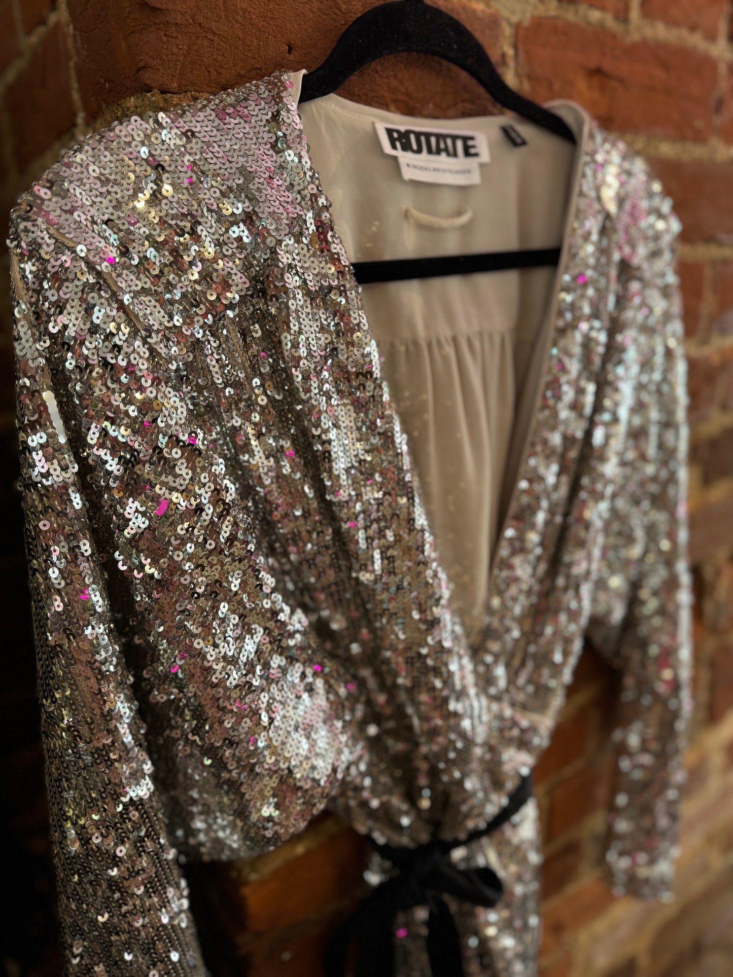 Rent Sequin Wrap Dress by Rotate Birger Christensen