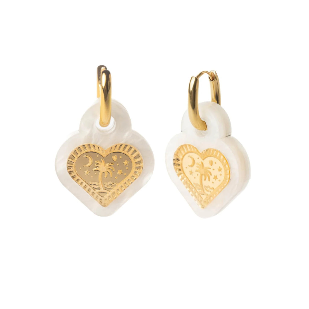 Weezy Pop Pearly Starbursy Huggie Earrings