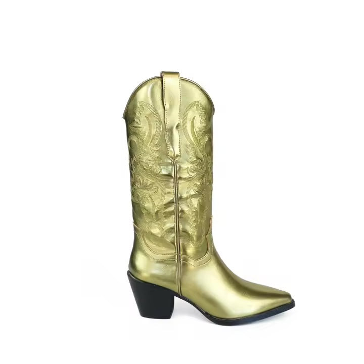 Olive Green Cowboy Boots by Tulipano