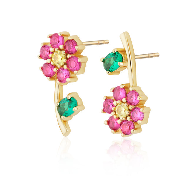 Scream Pretty Hannah Martin Mismatched Flower Stud Earrings