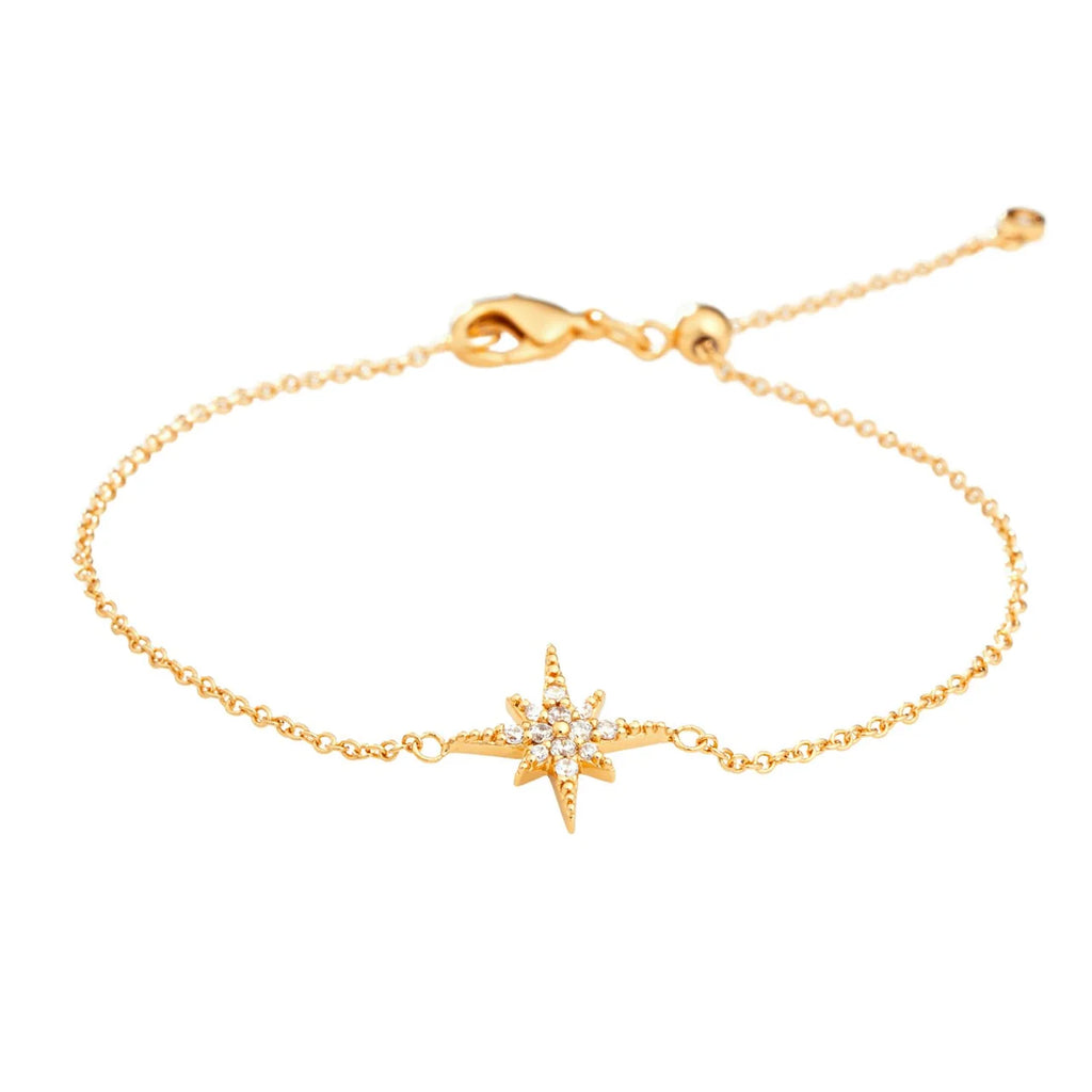 Scream Pretty Starburst Bracelet with Slider Clasp in Gold