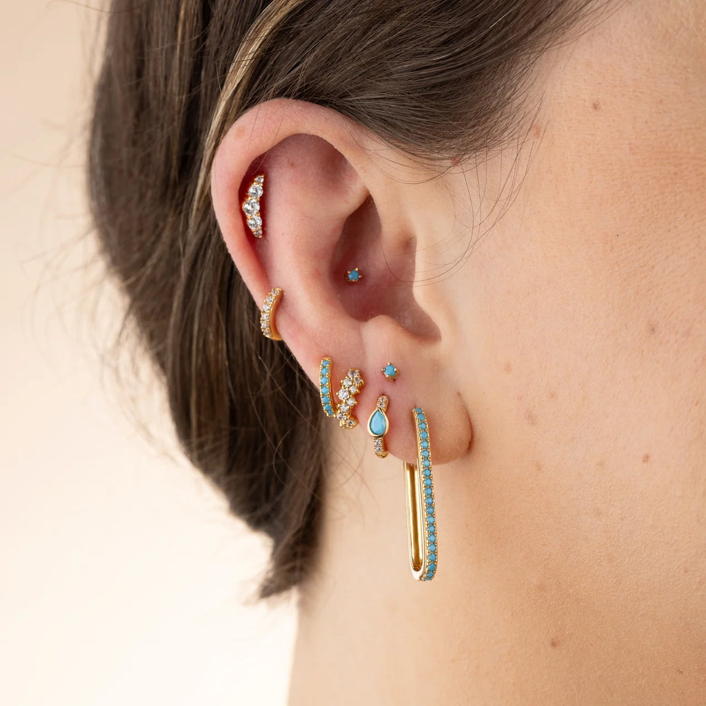 Scream Pretty Single Turquoise Spike Earring