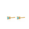 Scream Pretty Teeny Tiny Styd Earrings with Turquoise Stones