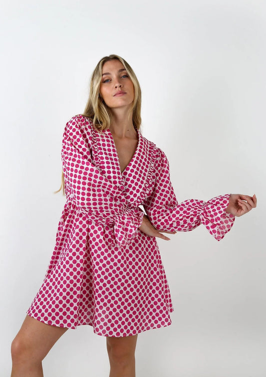 Buy It's 9pm Elvissa Pink Polka Dot Dress