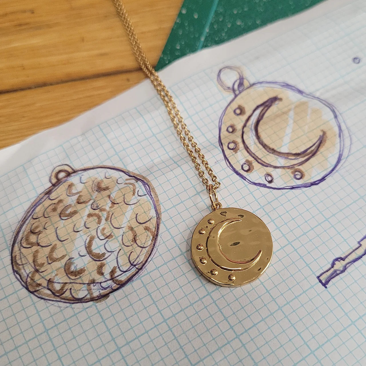 Scream Pretty Kelly Springham Moon Phase Necklace With Slider Clasp