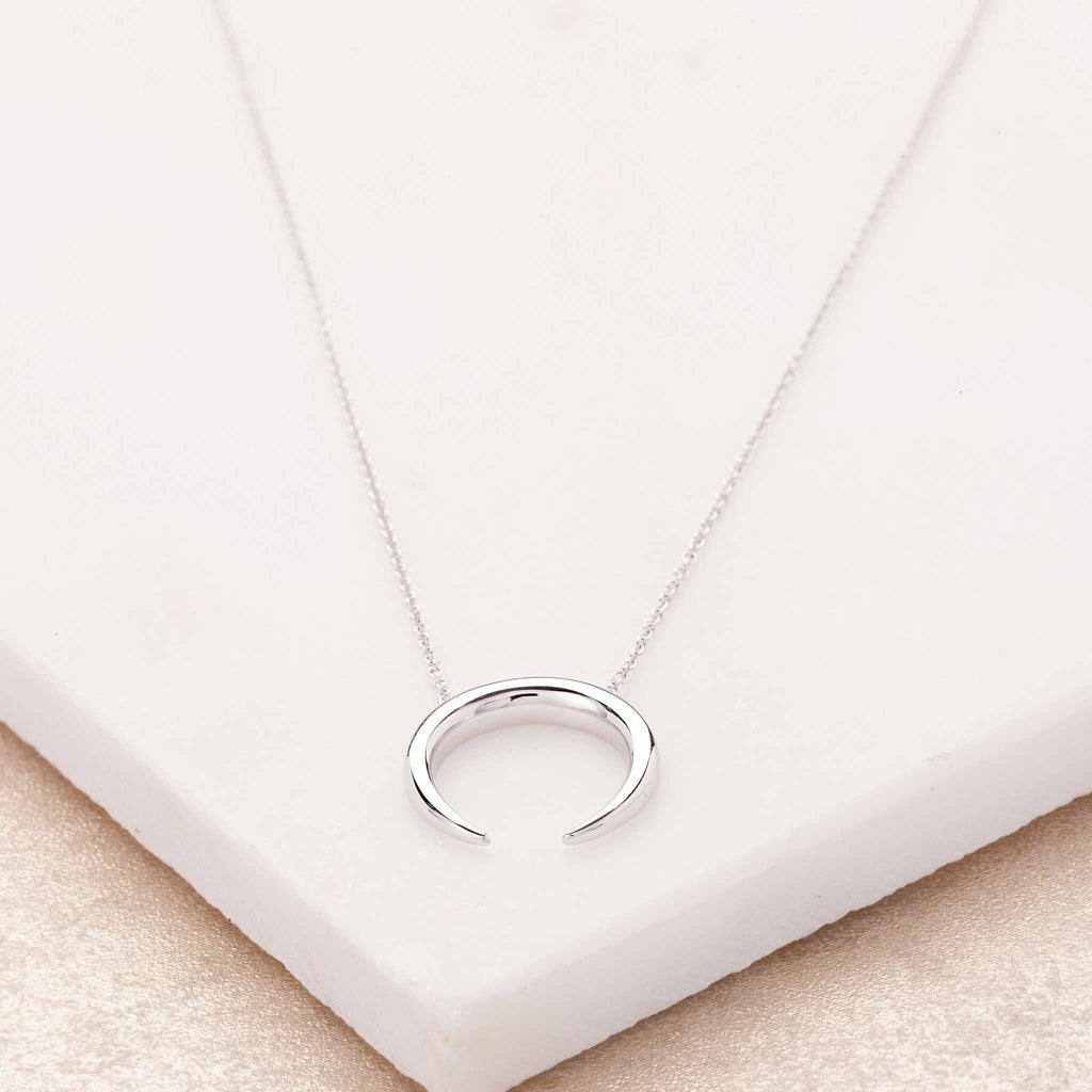 HORN NECKLACE WITH SLIDER CLASP Scream Pretty in gold and silver