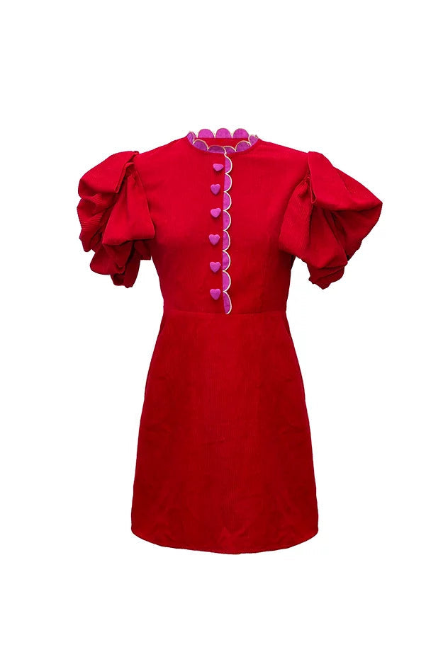 Rent Celia B Valentine Red Cord Dress Medium