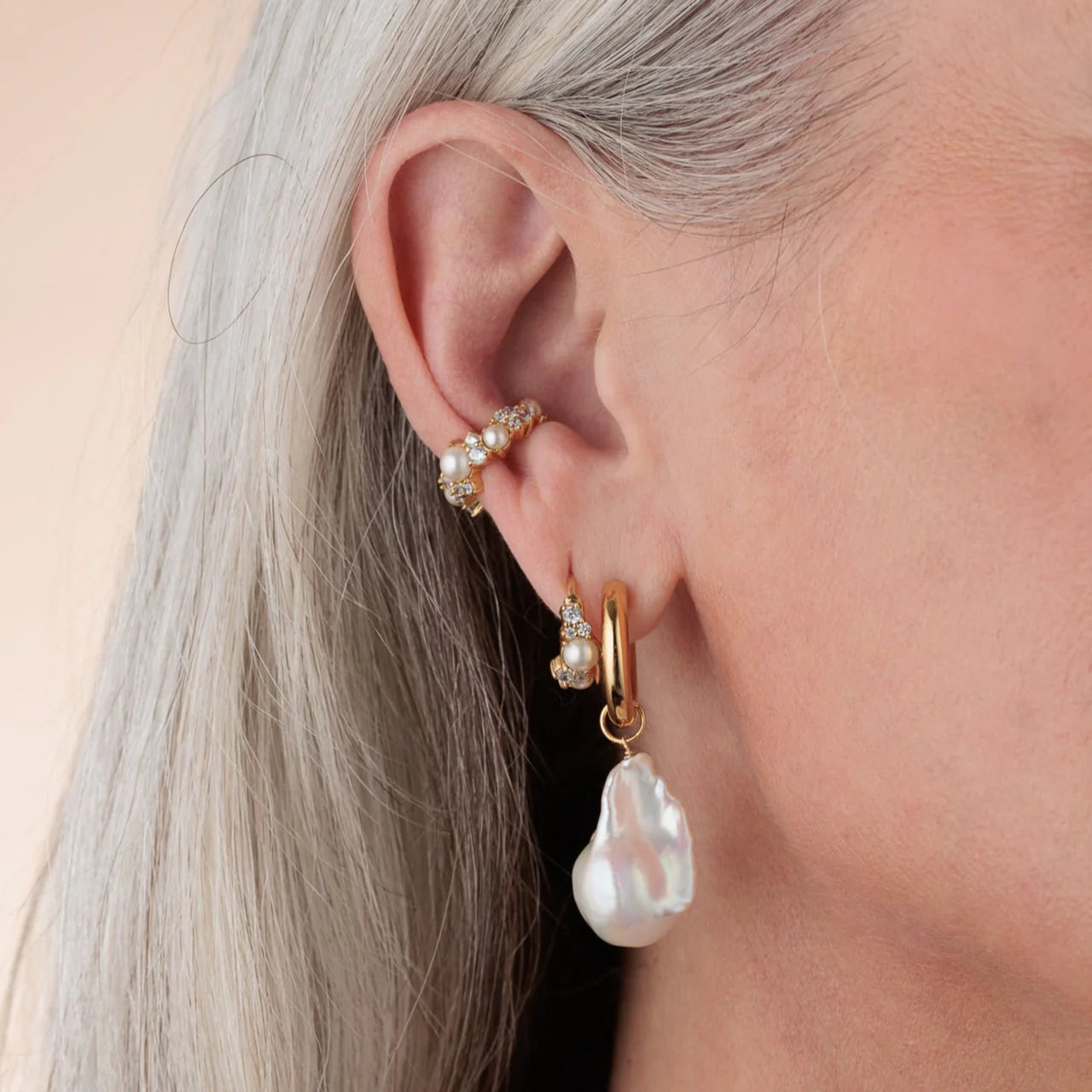 Scream Pretty Hannah Martin Gold Pearl Ear Cuff