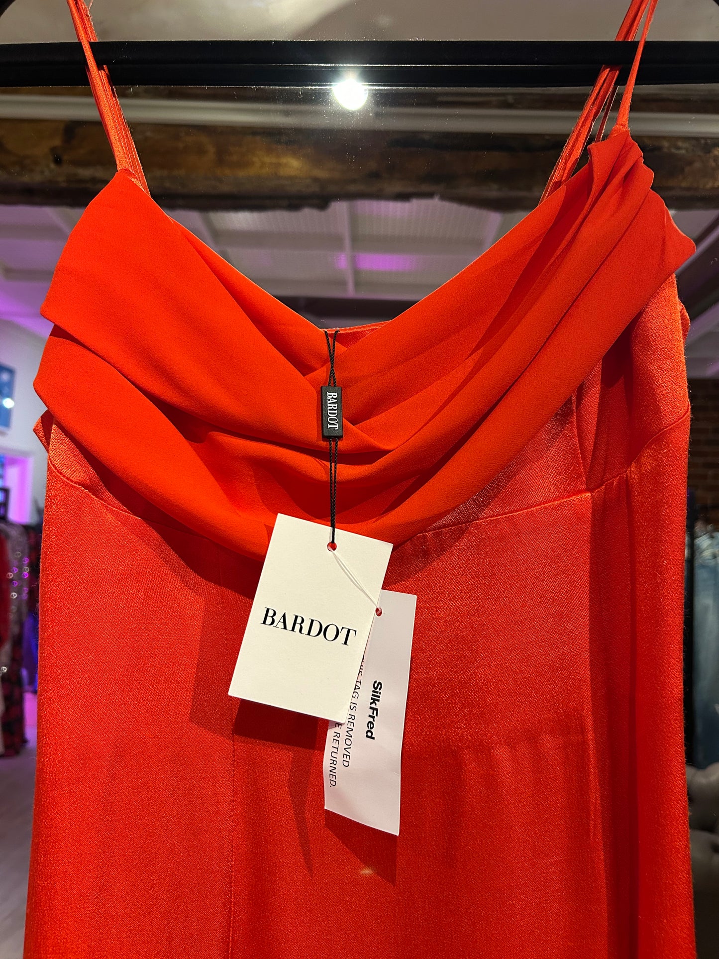 Buy Bardot Red Slip Dress Large