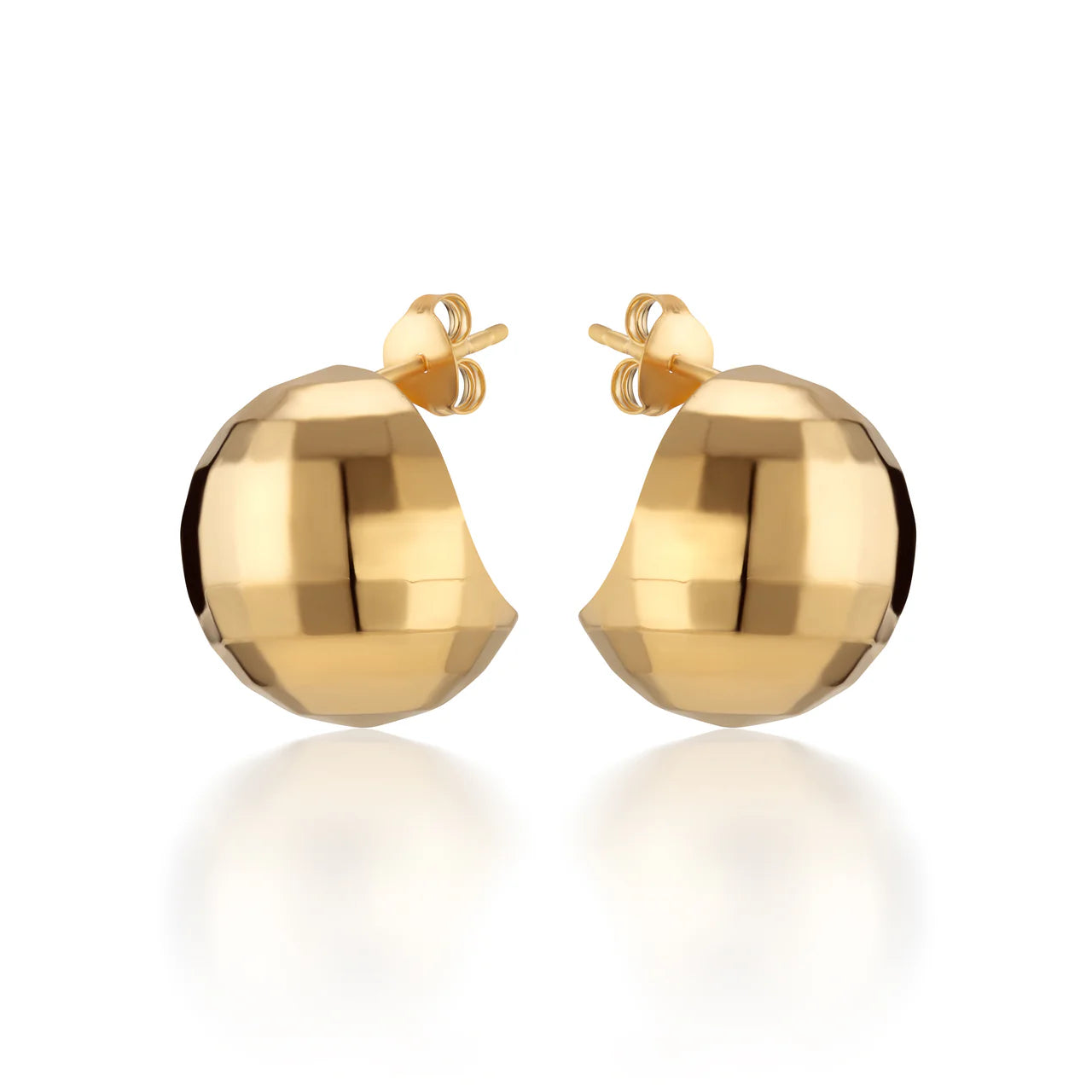 Scream Pretty Disco Ball Stud Earrings in Gold & Silver