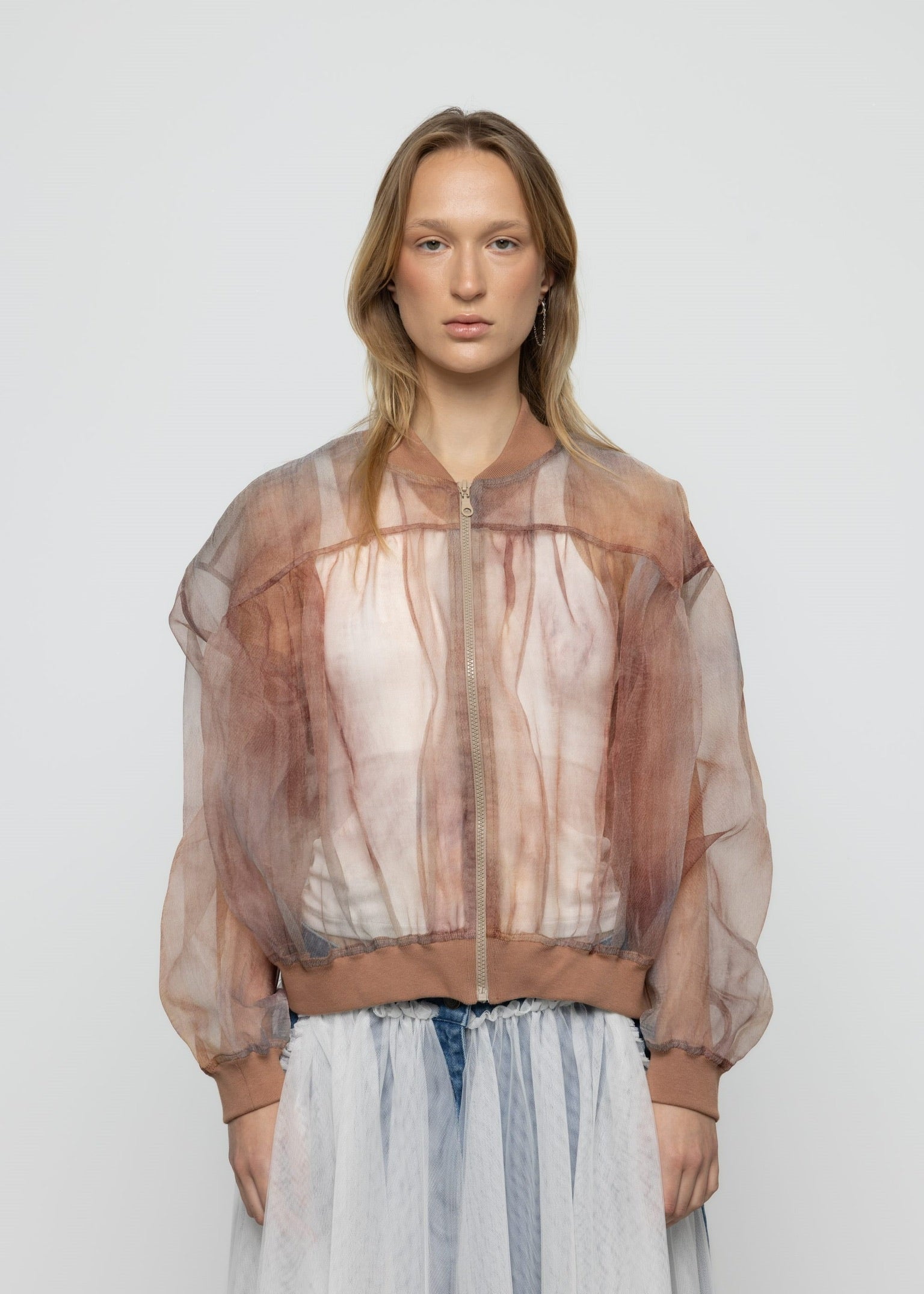 Esthé Printed Organza Bomber