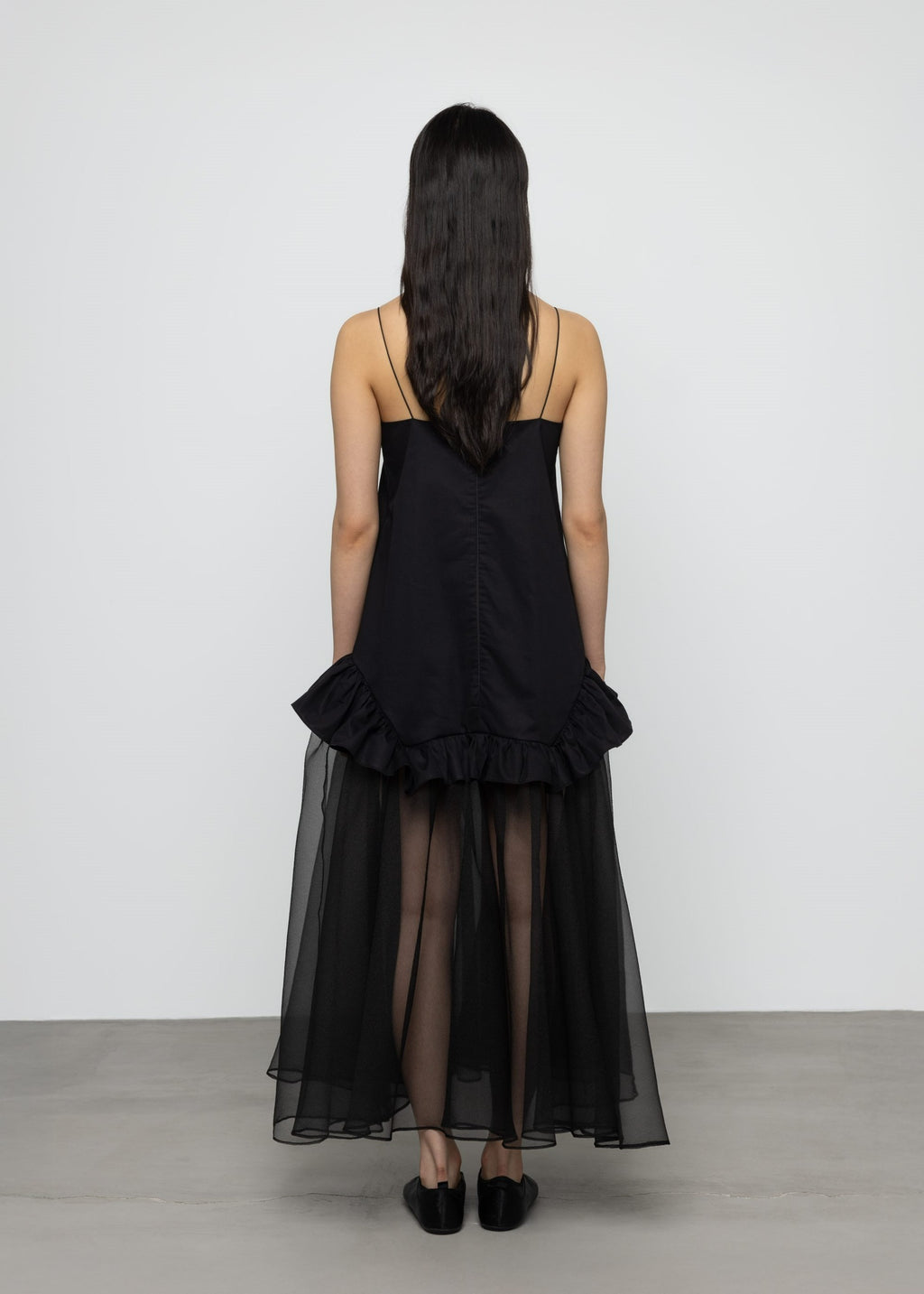 Esthé Mixed Cotton Organza Maxi Dress