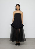 Esthé Mixed Cotton Organza Maxi Dress