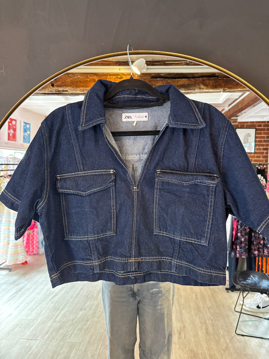 Zara Denim Crop Top