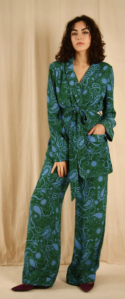 Pamela Smoking Suit Midnight Paisley By It's 9pm