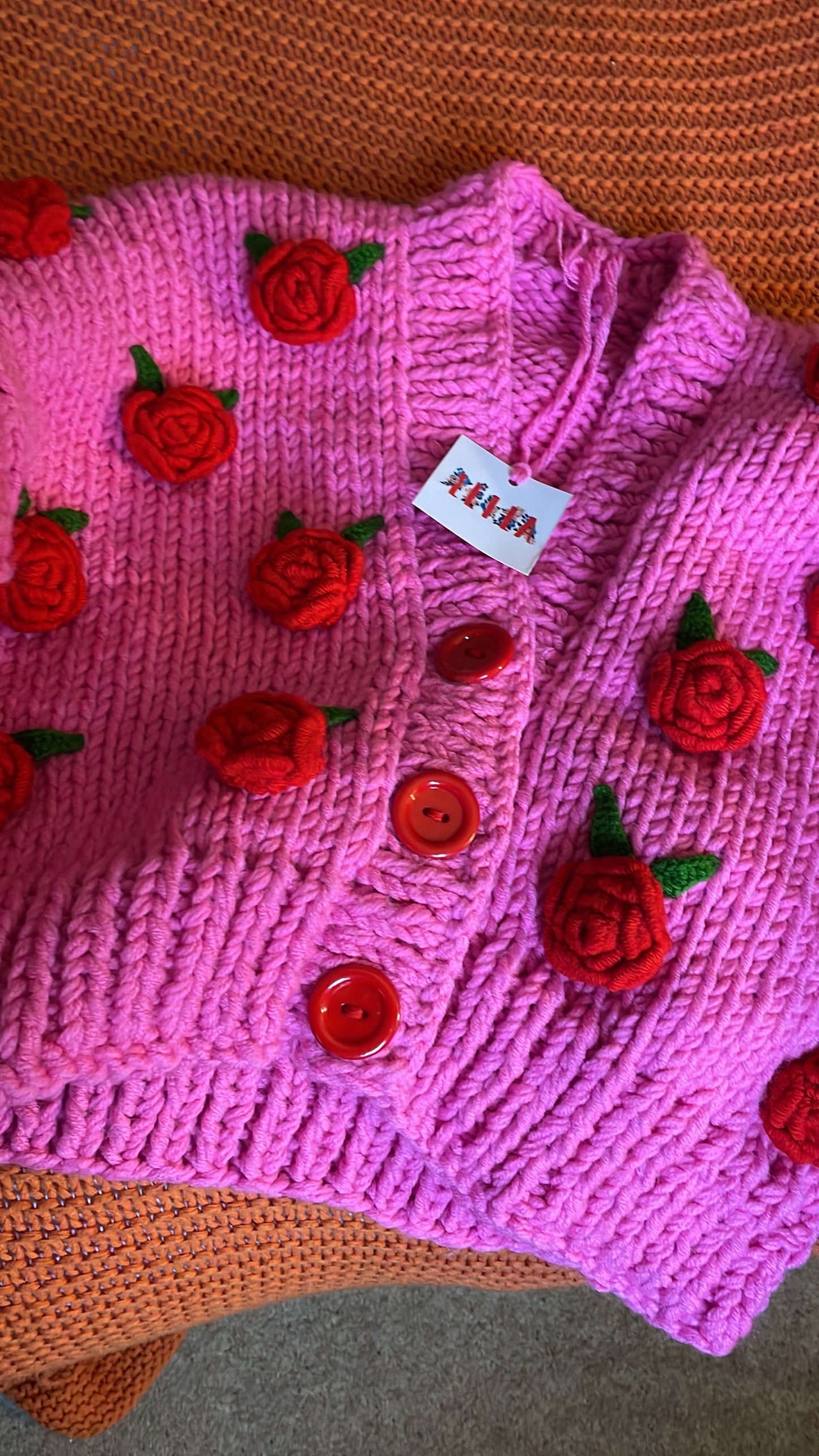 Leila Handmade Rose Cardigan - Preloved