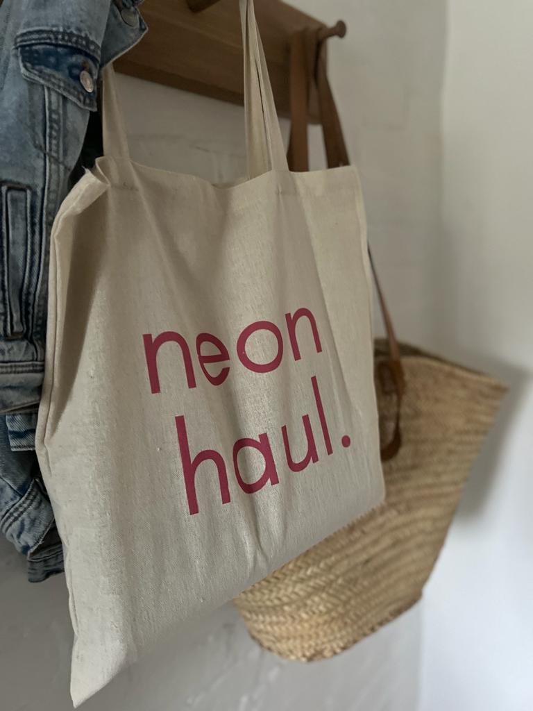 Sustainable Neon Haul Tote Bag